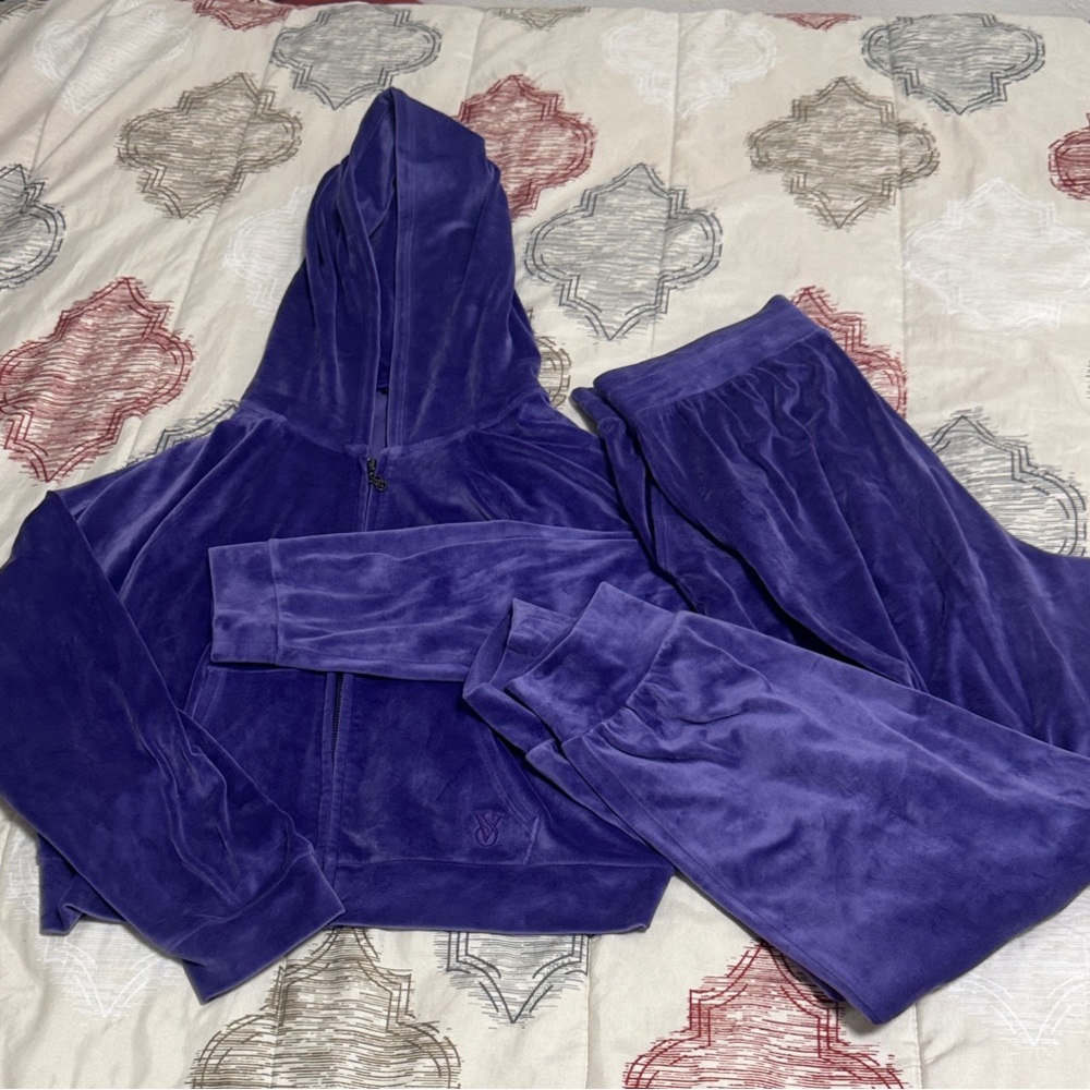 Victoria's Secret Purple Velour Hoodie